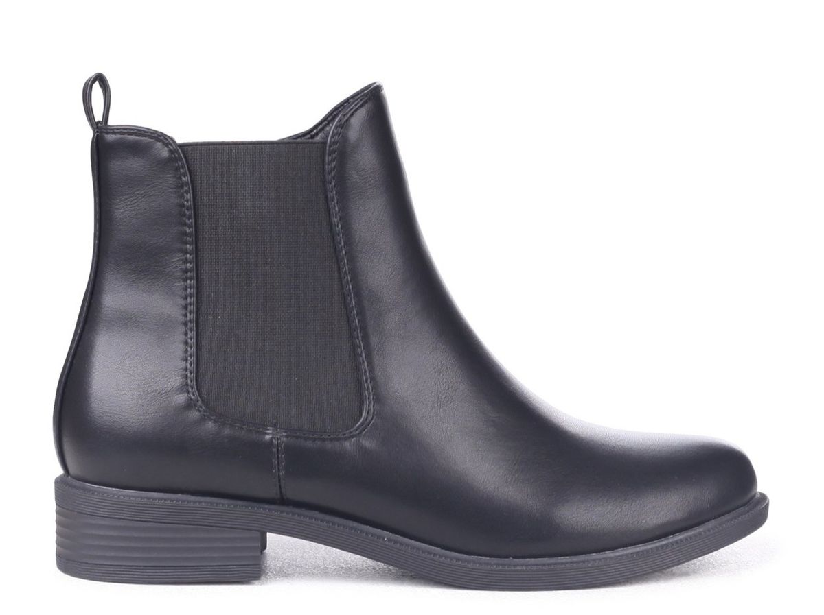 Linzi Fia - Ladies Black Faux Leather Classic Chelsea Boot | Shop Today ...