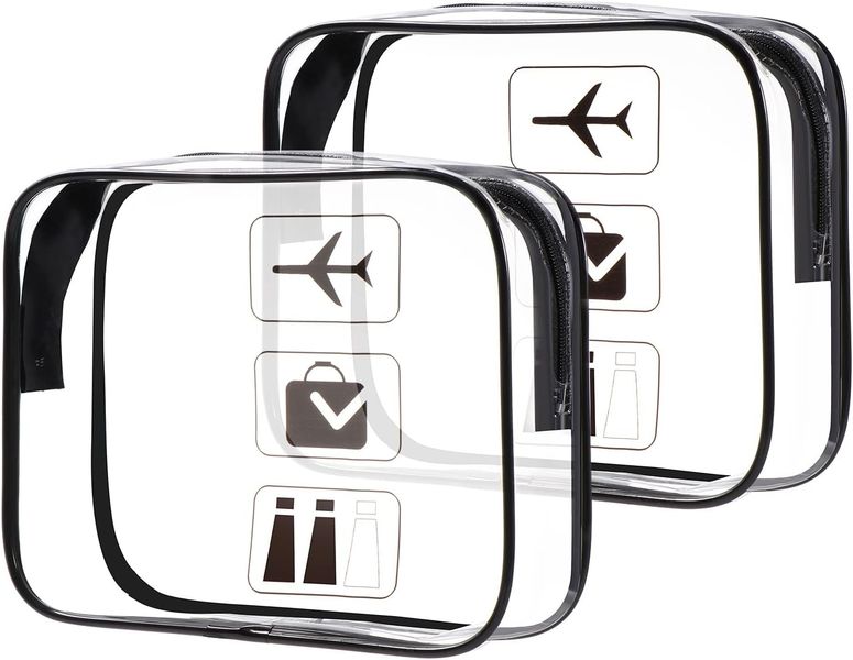 2 Pieces Transparent Toiletry Bag - Transparent cosmetic bag