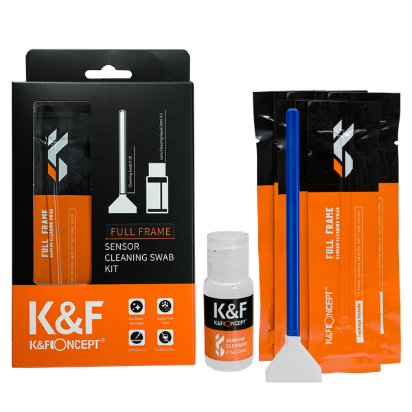 K&amp;F 10-Pack Full-Frame Sensor Cleaning Swabs with Cleaning Fluid | SKU.1617