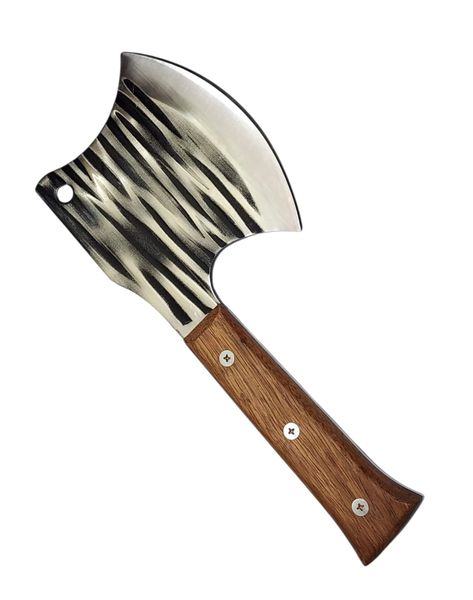 Handcrafted Wooden Handle Axe - Tiger Stripe Blade Design BE6
