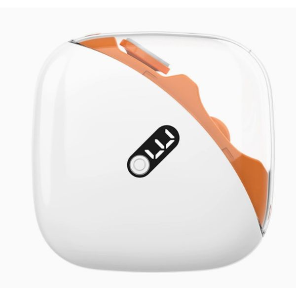 2-in-1 Electric Nail Trimmer with LED Light, Orange