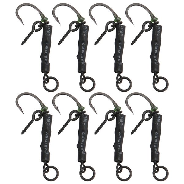 8 Pieces Ronnie Rigs Barbed Swivels Carp