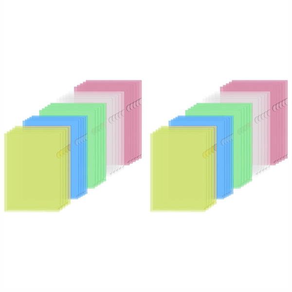 50Pcs Plastic Folders A4 Sleeves Wallets for Protection Files