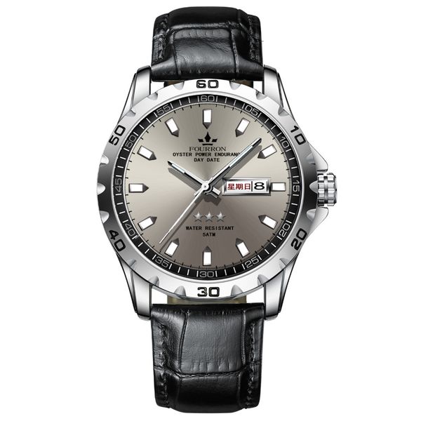 Fully automatic non mechanical watch hollow fashion dual calendar night lig