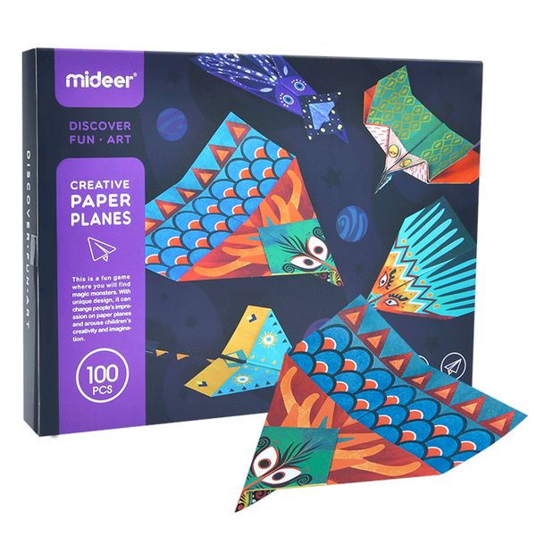 Mideer Creative Planes Origami Paper Set - 100 Pieces