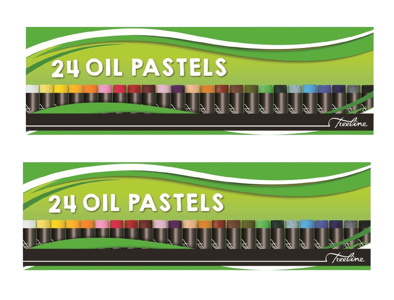 Treeline Oil Pastels Non-Toxic 24's - Pack of 2