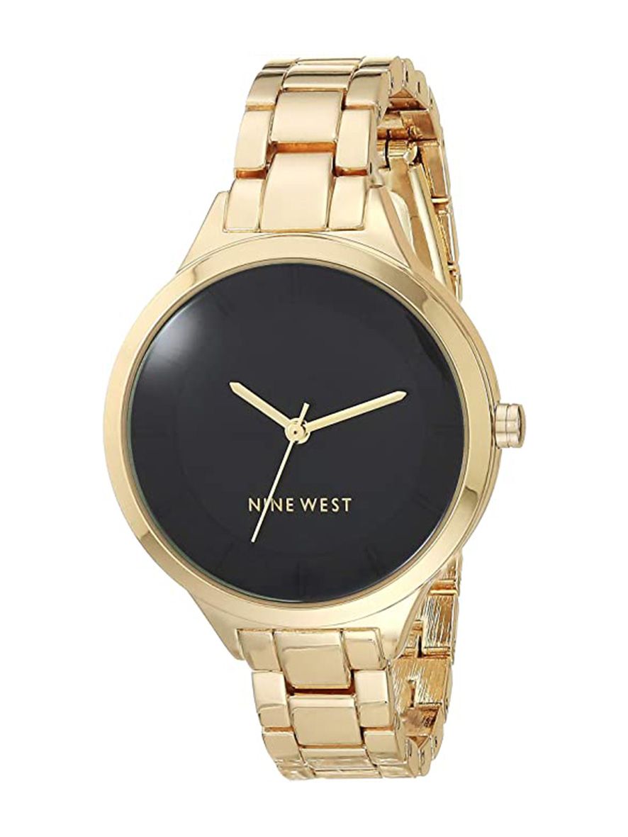 Nine West Women’s Bracelet Watch Gold Black Shop Today. Get it