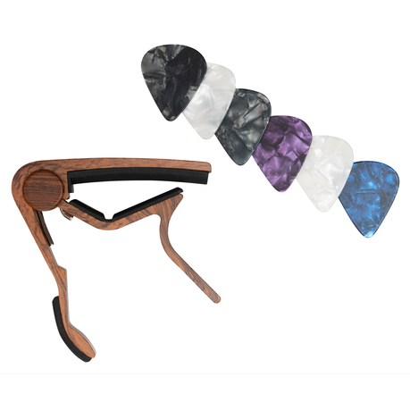 Guitar pick store and capo