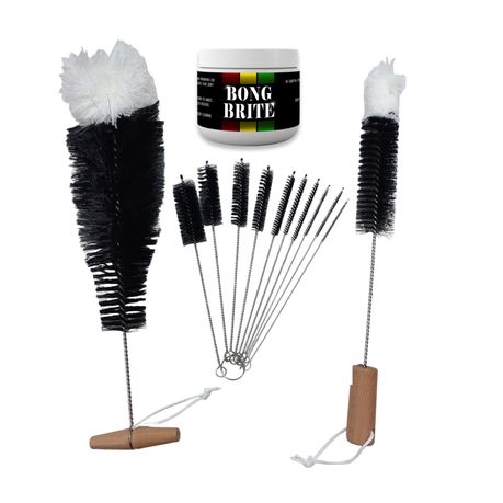 Bong cleaner set with 10 premium pipe brushes - pipe cleaner