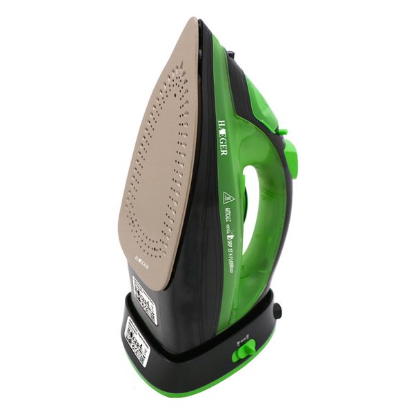 Handheld Wireless Electric Steam Iron 2400W 350ml Green for Clothes