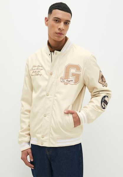 Guess Mens Varsity Bomber - Quicksand