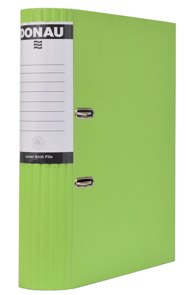 Donau A4 Lever Arch File 75mm Pp Round Back - Lime