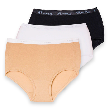 Jockey Ladies Underwear 3 Pack Classic Full Brief 100% Cotton