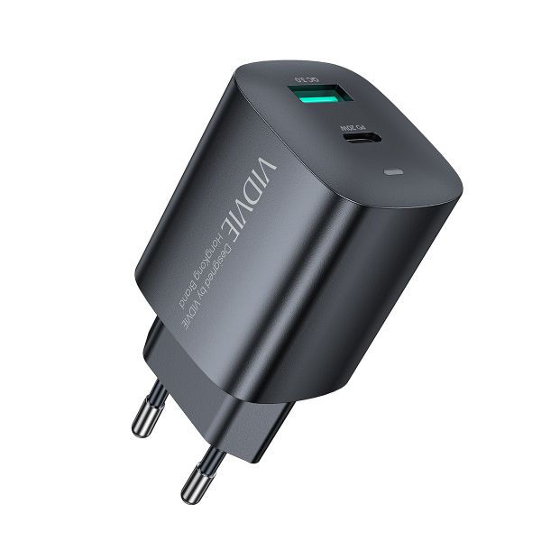 Vidvie PLE248 Main Charger 1XUSB + 1XType C + Type C/Lightning Cable 20W