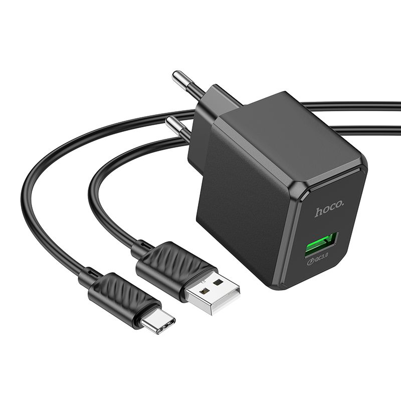 Fast Type C Charger 18watts With USB To TypeC Cable 1m CS12A Shop 