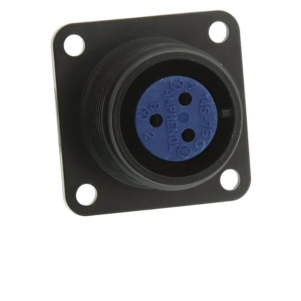 XY3102A-14S-7S: MIL-DTL-5015 Square Flange Receptacle, 3-Pole