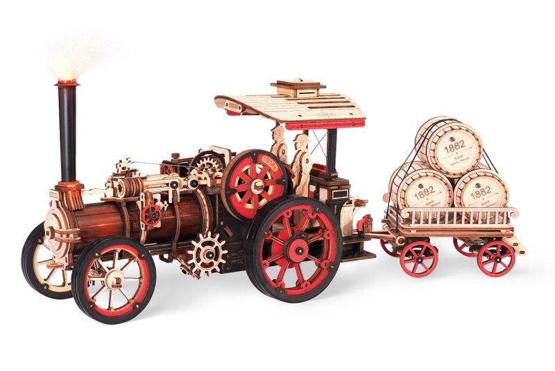Robotime Steam Engine 3D Wooden Puzzle - 469 Pieces