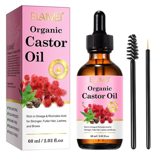 Organic Raw Castor Oil - Cold Pressed Hair &amp; Skin Care