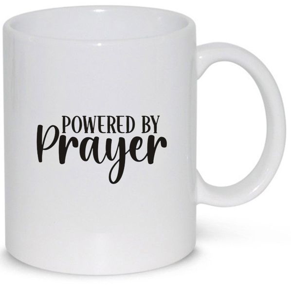 Powered By Prayer Birthday Christmas Christian Gift Coffee Mug
