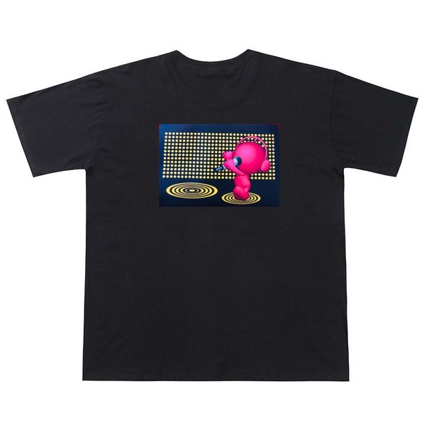 Sound activated Music T-shirt with USB rechargeable EL Panel- Equalizer Bot