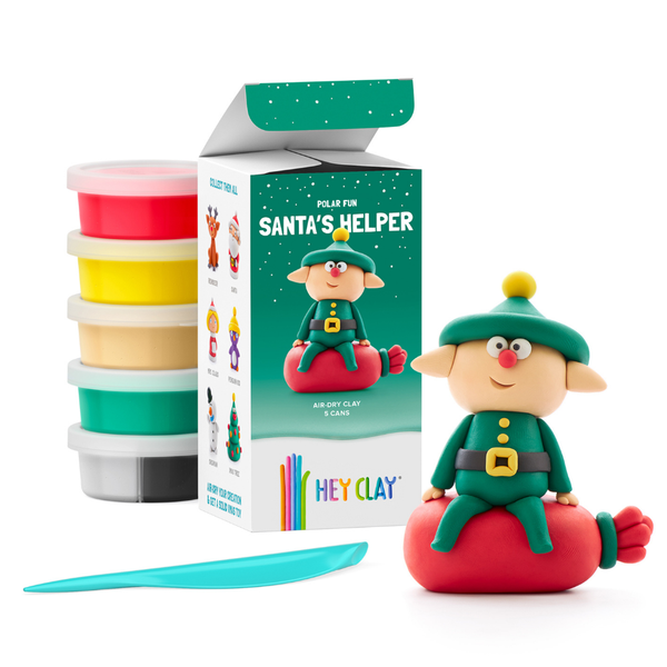 Hey Clay Modelling Air-Dry Clay&amp; Interactive App: Santa's Helper, Christmas