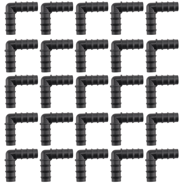 25Pcs, 1/2 Inch 90 Degree Elbow, Barb Crimp Pex Fitting, Pex Fittings