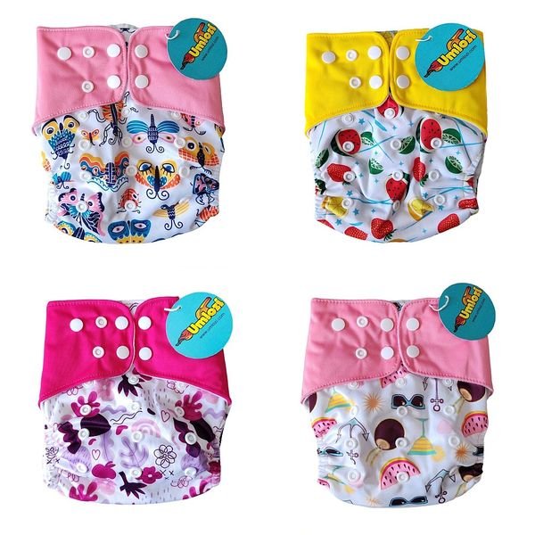 Umlozi Re-Usable &amp; Washable Umlozi Nappies - Blue 4 Pack For Babies 3 - 36 Months