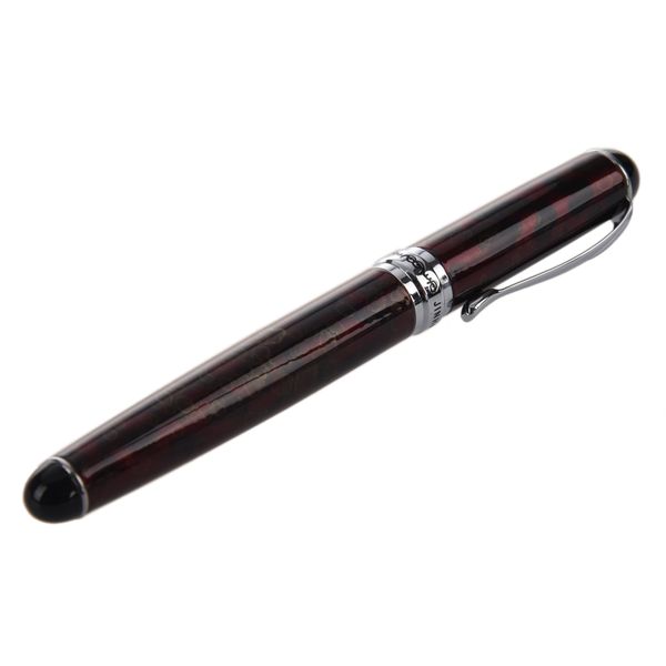 Jinhao X750 Deep Red Pen Medium Fine Nib Ink Fountain Pen Office Business