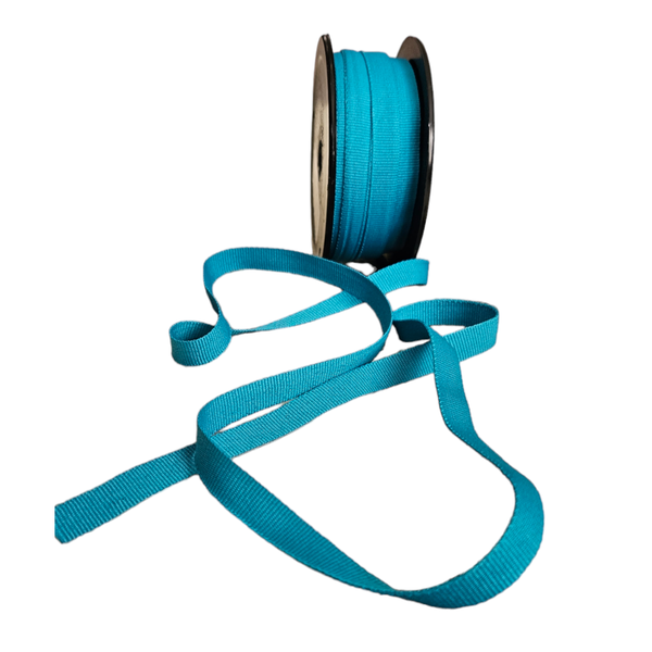 Turquoise Petersham Ribbon 10mm - 20m roll