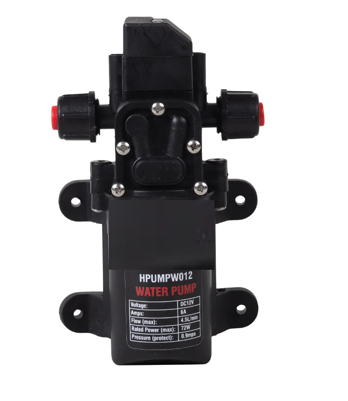 12V Water Pump, Built in Pressure Switch, 4.5L/min, 9 Bar - Self-Priming