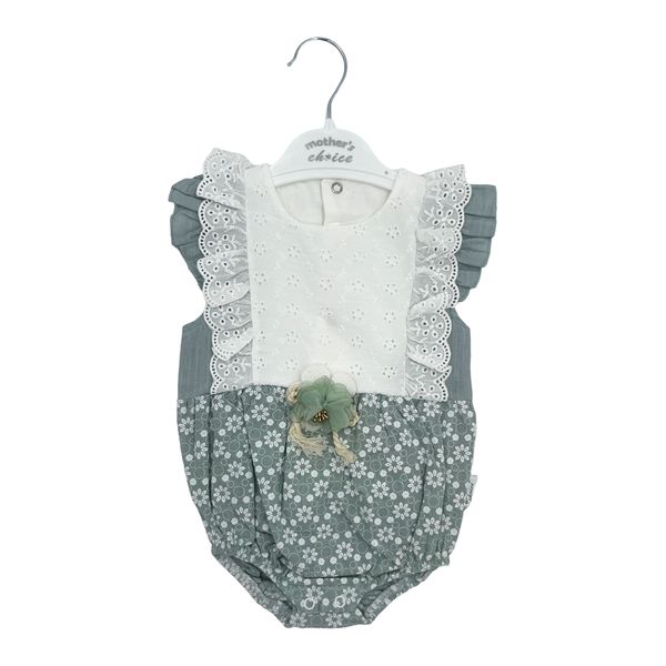 Mothers Choice Baby Cotton Linen Romper - Flower