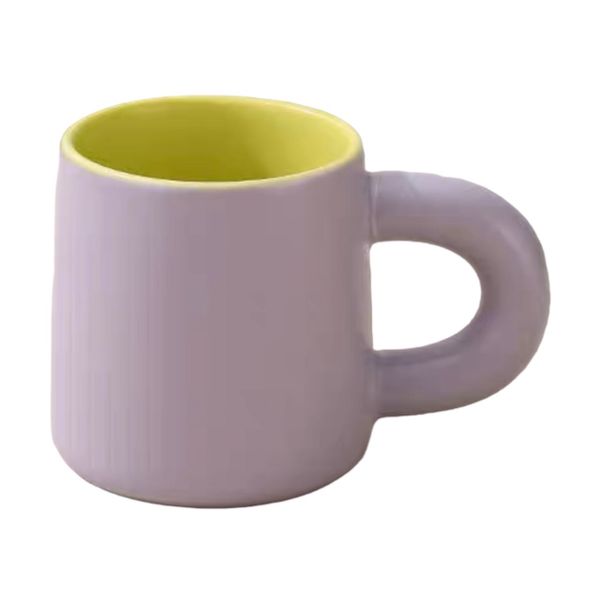 IG Style Chucky Handle Matte Macaroon Colour Coffee Cup with Handle - 400ml