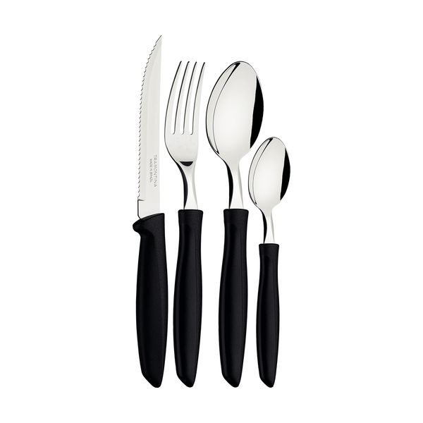 Tramontina 25 Piece Tableware Set With Steak Knives, Dishwasher Safe