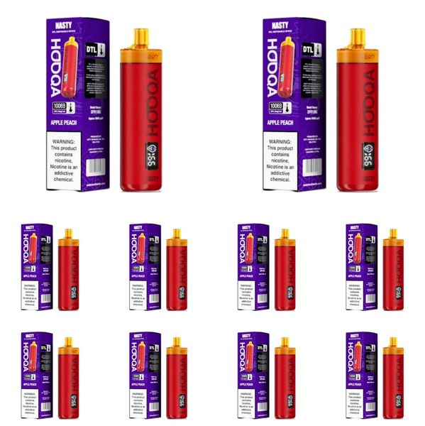 Nasty Hooqa DTL 10000 Puffs Disposable Vape - Apple Peach (Pack of 10)