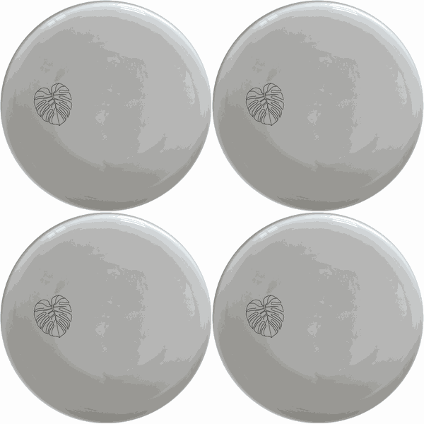 Monstera Leaf Side Plate Set of 4 - Range 3