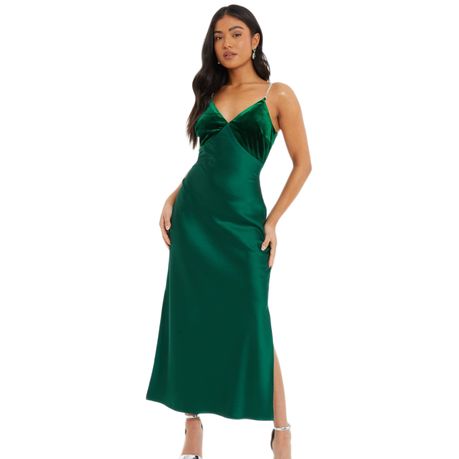 Bottle green quiz dress best sale