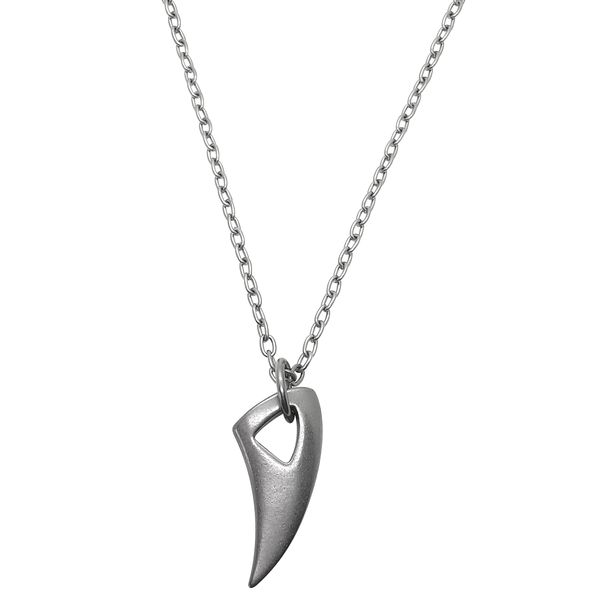 Stainless Steel Horn Pendant With Round Link Chain