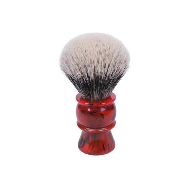 Shaving Brush Yaqi Red Marble Two Band Badger