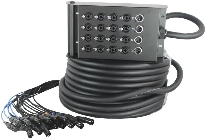 Pure Link PLK16+4 Stage Snake Cable - 30 Meter ( Return, Combo Plugs)