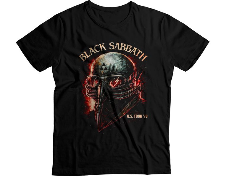Black Sabbath US Tour 78 Doom Metal Legend Graphic T-Shirt