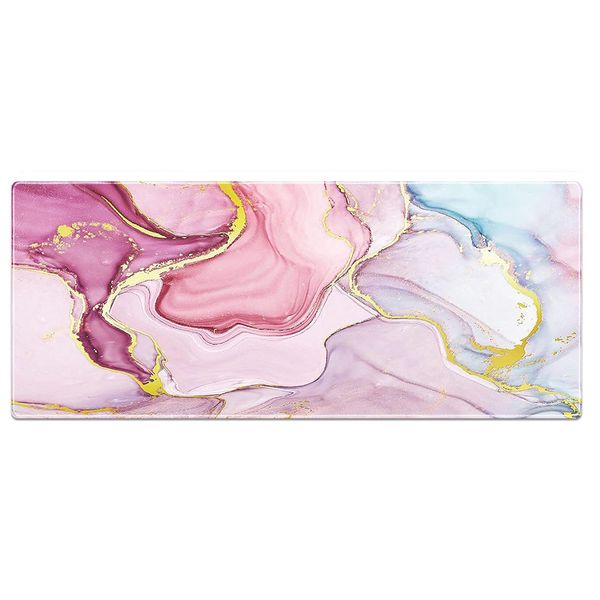 Office Large Marble Pattern Mouse Pad, Large Desk Pad, Anti-Slip Rubber-1