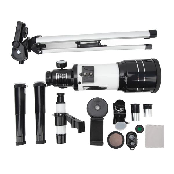 Refractor Telescope with Tripod &amp; Phone Holder for Kids- 70mm