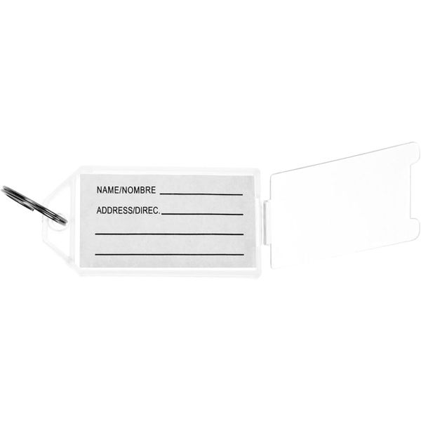 30pcs White Flip Cover Key Tags with Rings Number Id Labels for Office