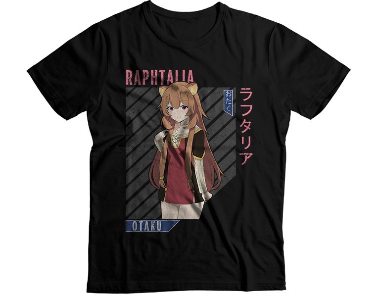 Raphtalia Shield Hero Purple Background Action Graphic T-Shirt