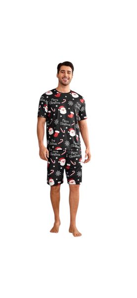 Men Christmas print Pyjama Set