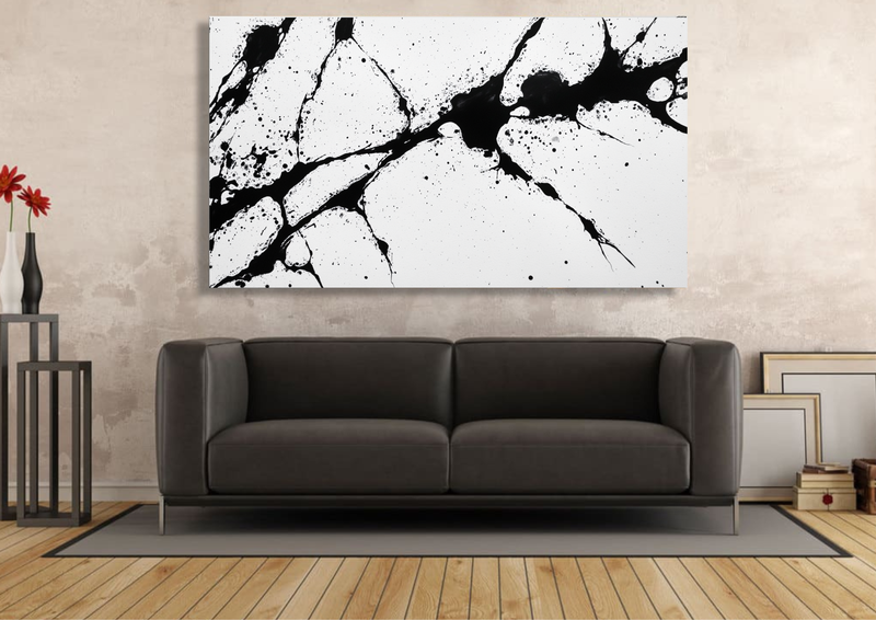 Canvas Wall Art - Fractured Ink Patterns - IM1387