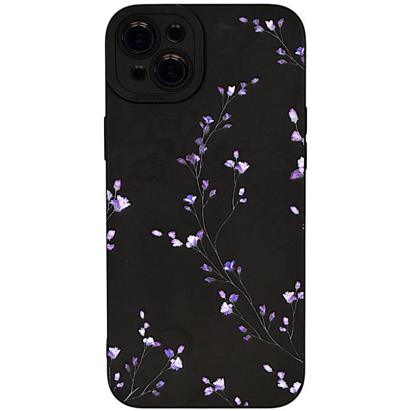Black - Phone Case with Long Purple Stems &amp; Pro Camera - Iphone 14 Plus