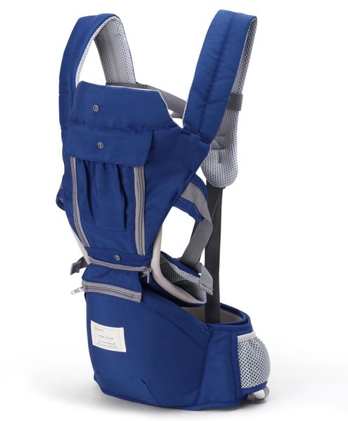 Hip Seat Breathable Mesh Baby Carrier - Navy Blue