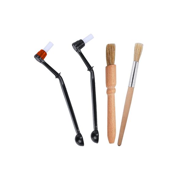 4 Pieces Coffee Machine Cleaning Brush Spoon Brush Wood Handle Brush Kit
