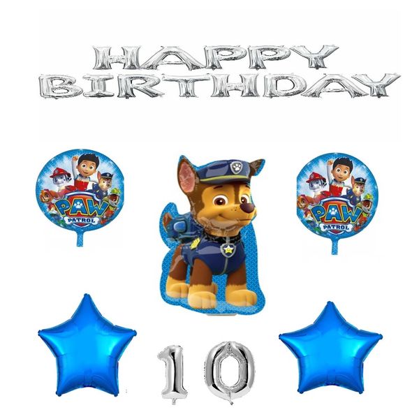 Paw Patrol Balloon Set 10 Year Chase